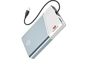 Aaoyun Portable Charger Power Bank, 20000mAh 22.5W PD Super Fast Charging Powerbank with Built-in USB C in&Out Cable, External Phone Battery Pack for iPhone 17/16/15 iPad Samsung S24 Android etc