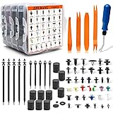 ZHUBANG 1295PCS Car Push Retainer Clips Door Panel Trim Clamp Kit Nylon Bumper Fender Panel Clips with 38 Most Popular Size f