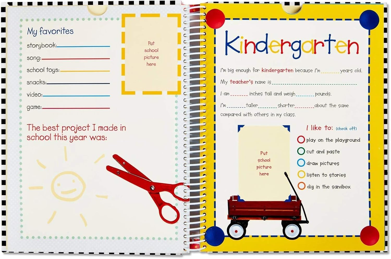 Deluxe School Memories Keepsake Photo Album Scrapbook from Preschool Through 12th Grade: Toys & Games