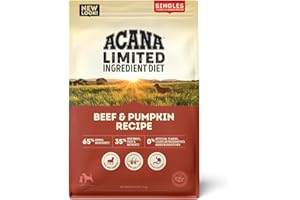 ACANA Singles Limited Ingredient Dry Dog Food, Beef & Pumpkin Recipe, Grain Free Beef Dry Dog Food, 4.5lb