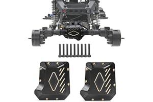 AMK TRX4 Brass Diff Cover 2PCS Front and Rear Axle Diff Cover TRX4 Portal Axle Housing for 1/10 RC Crawler TRX6 TRX4 Upgrade Parts