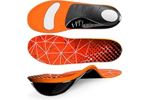 Plantar Fasciitis Arch Support Insoles - Welnove Heavy Duty High Arch Inserts Standing All Day, Fatigue Reduce - Orthotic Cus