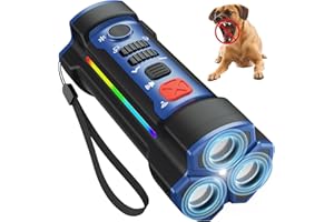 LVPRN® 3X Pro Ultrasonic Dog Bark Deterrent Devices, 4 Training Modes Bark Shield for Dogs Barking Silencer & Stopper, 50ft Range Control Anti Barking Device Repeller for Indoor Outdoor Neighbors