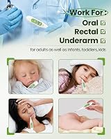 Femometer Digital Thermometer 2 Pack Oral/Rectal/Underarm Safe Accurate view 8