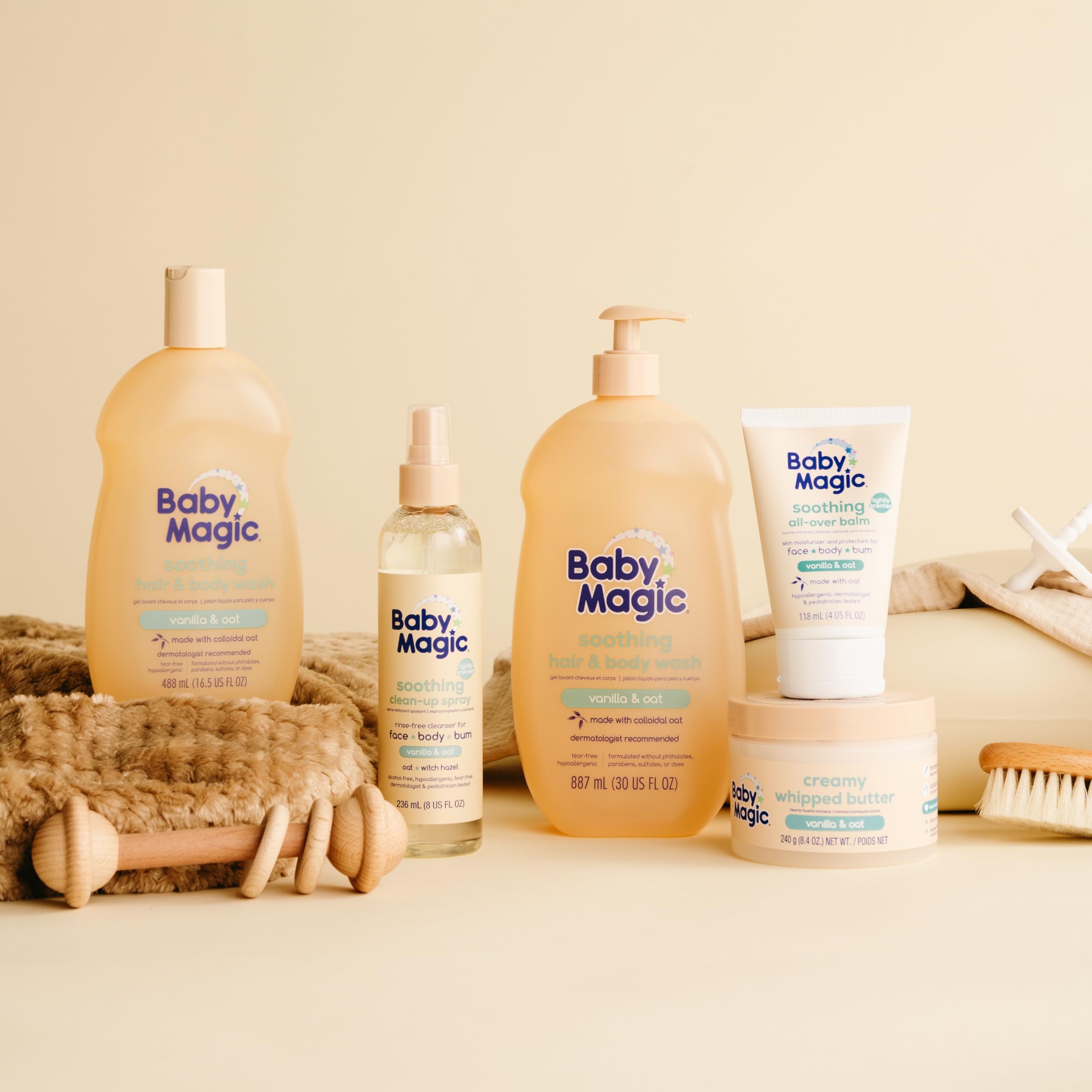 Baby Magic Soothing Hair & Body Wash, Vanilla & Oat, 30 Fl Oz