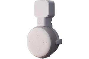 Dot Genie Affordable Essentials (3rd Gen) Voice Assistant Wall Mount Stand. Slimmest Design. Best Fit. Exposed Speaker Grill 