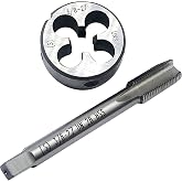 3/8"-27 UNS Tap and Die Set, Machine Thread Tap and Round Thread Die Right Hand(3/8"-27)