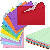 70 Pack Colored Envelopes, 4.375x5.75" Envelopes, Card Envelopes A2 Envelopes Envelopes for Invitations, Printable Invitation Envelopes for Weddings, Invitations, Postcards, Greeting Cards