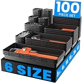 A-LuGei 【𝟲 𝗦𝗜𝗭𝗘】 Tool Box Organizer Tray Set Drawer Organizer Divider | 【Fits 100+ Tools】 Extra-Thick Plastic for Tool Chest Cart Desk Drawer Organizer Garage Organization Workbench Office Storage
