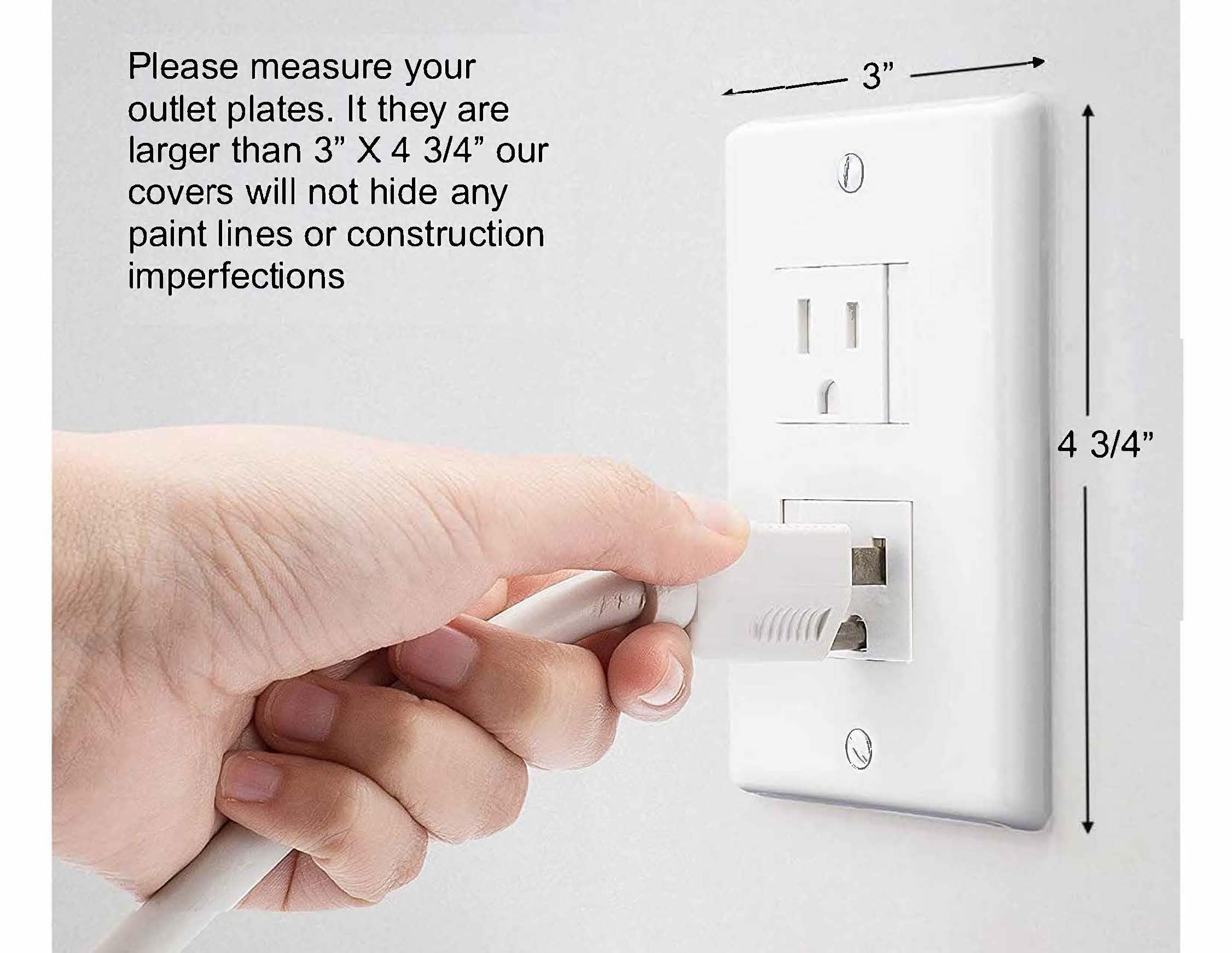 6-Pack Safety Innovations Self-closing (2 Screw) Decora Outlet Covers- An Alternative To Wall Socket Plugs for Child Proofing Outlets (White)