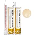 NADAMOO Epoxy Grout Beige, Dual Tubes Waterproof Tile Grout 19oz 400ml, Restore Tile Grout Line for Shower Bathroom Wet Room Kitchen, Caulk Gun NOT Included