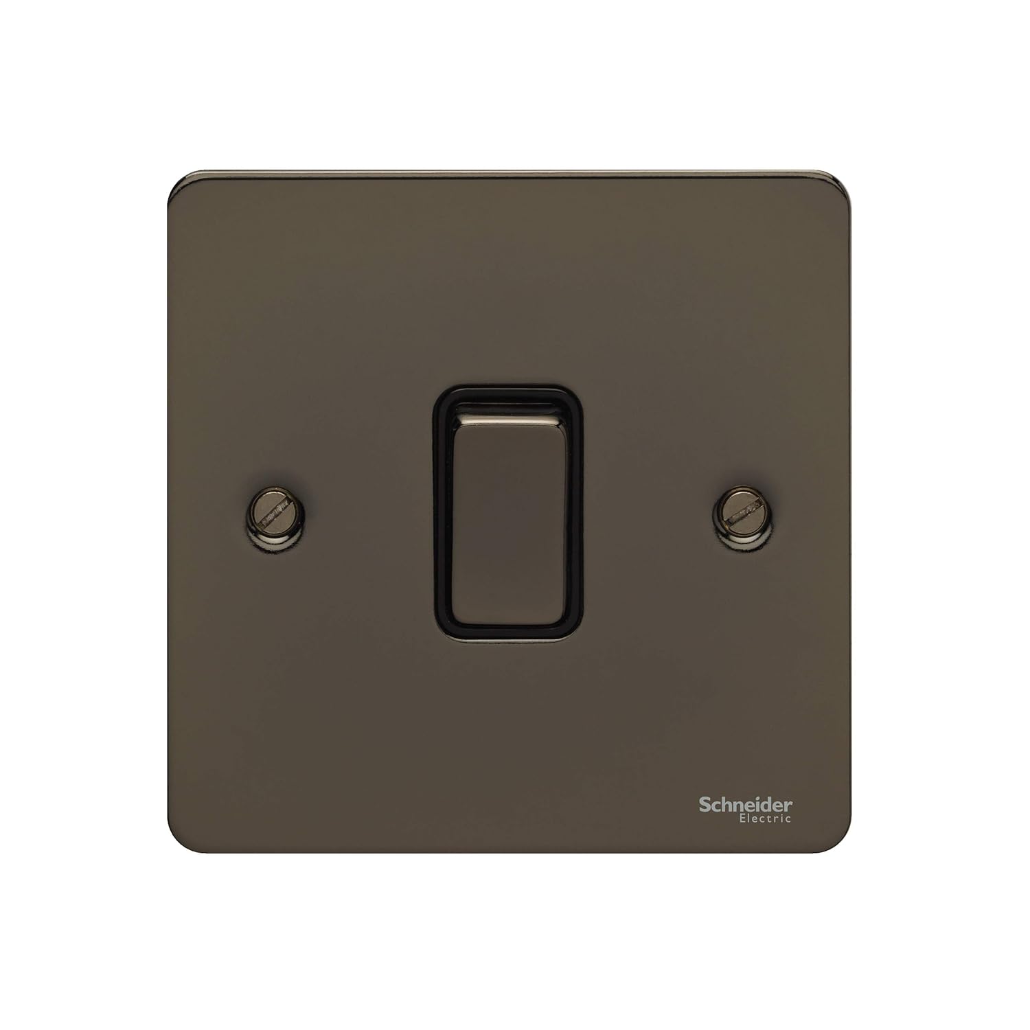 Schneider Electric Ultimate Flat Plate Single Retractive 2 Way Light Switch, 10A, GU1212RBBN