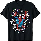 Marvel Christmas Spider-Man Jingle All The Way Action Pose T-Shirt