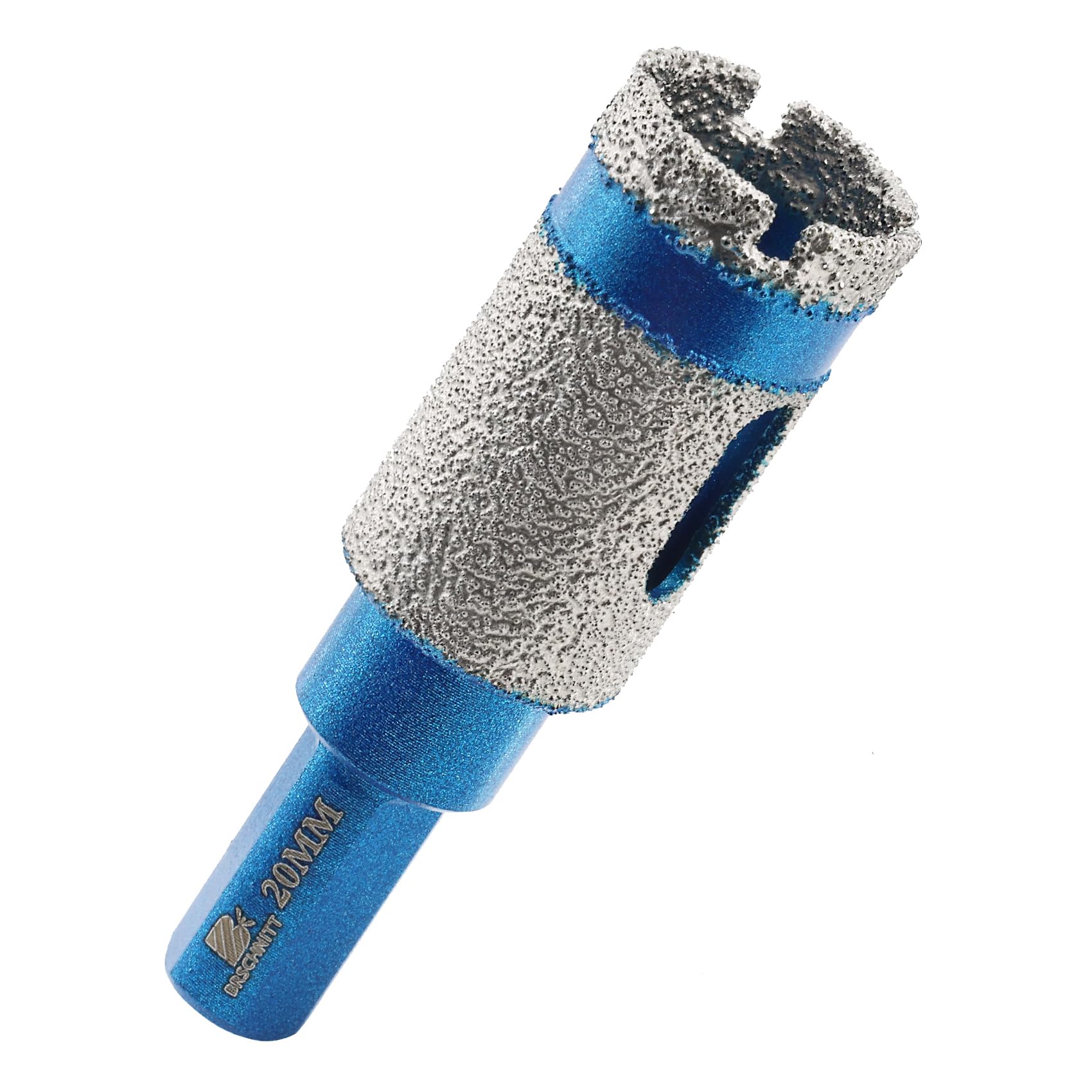 Dry Diamond Core Drill Bit,BRSCHNITT 4/5inch Diamond finger milling bit Triangle Shank for Porcelain Tile Ceramic Stone Granite Marble