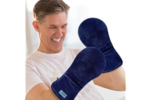 REVIX Microwavable Therapy Mittens for Hands and Fingers Pain Relief, Moist Heat Hand Warmers Gloves for Hand Stiff, Soreness