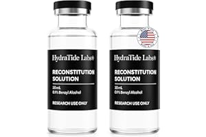 HYDRATIDE LABS Reconstitution Solution – 2 Pack of 30 mL Glass Vials - Deionized Water with 0.9% Benzyl Alcohol | for Research Use Only | Clear and Consistent Composition