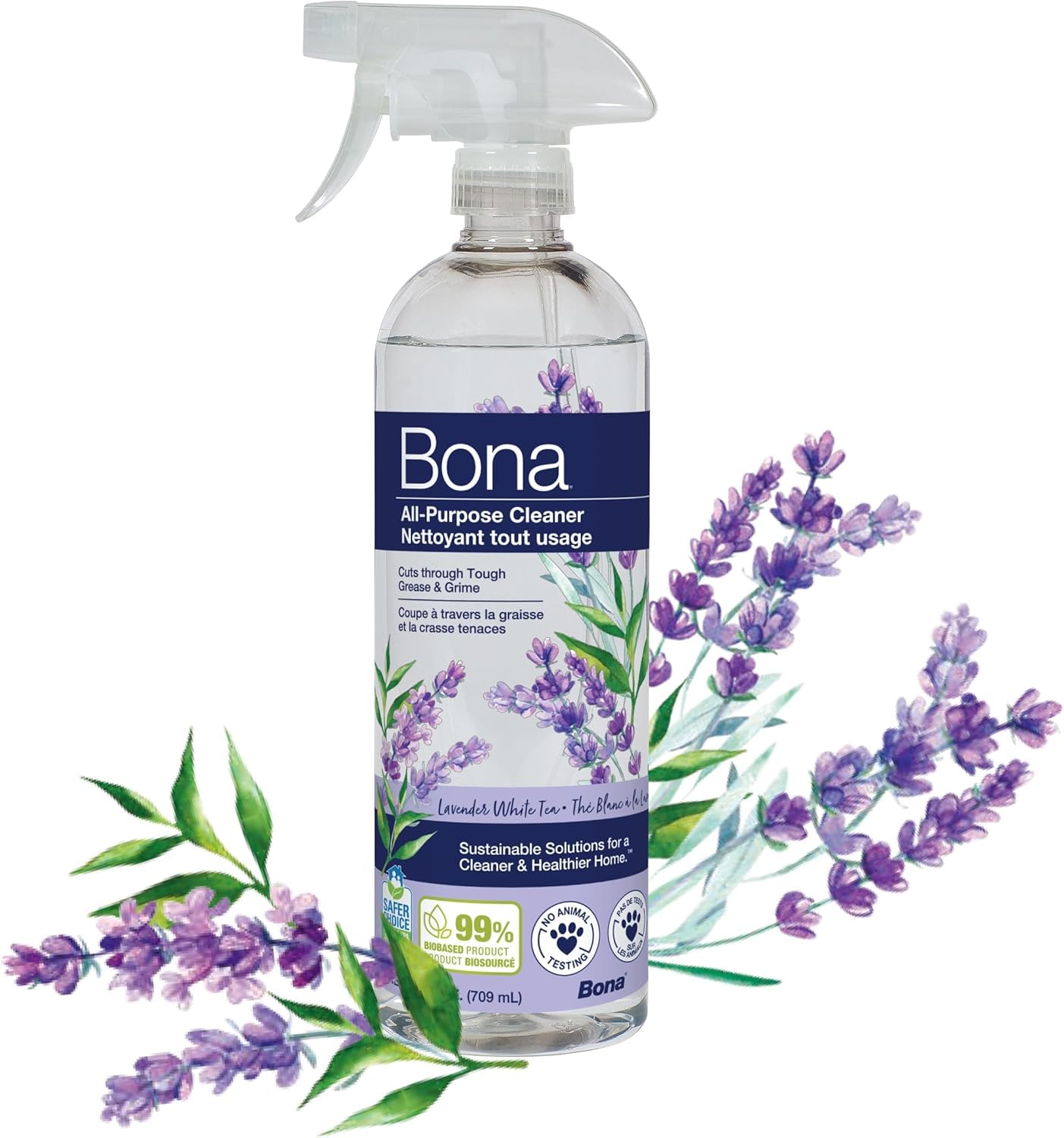 Photo 1 of Bona All-Purpose Cleaner - Lavender White Tea Scent - 24 fl oz - Household Cleaner Cuts Through Tough Grease & Grime - Safe for Household Surfaces