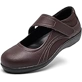 Women's Comfortable Mary Jane Flats - Women Oxford Shoes Leather Round Toe Flats - Fashionable Casual Dress Shoes