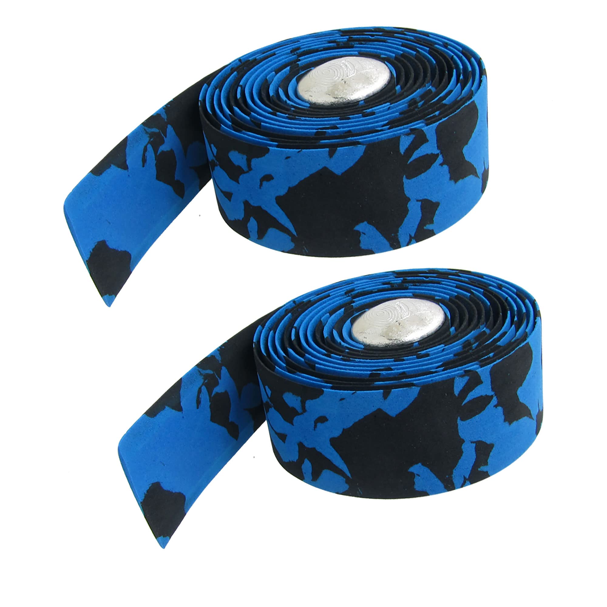 A ABSOPRO Bike Bar Connector 1.8cm Dia Handlebar Tape Wrap Blue (Set of 2)