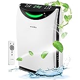 Econika Air Purifier and Humidifier Combo – HEPA Air Purifier with UV Light, Quiet for Bedroom and Living Room – Whole House Large Room Cleaner