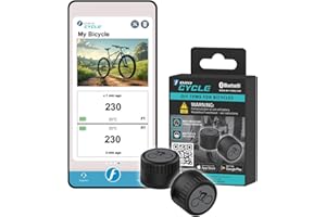 FOBO Cycle TPMS - Wireless Tire Pressure Monitoring System with Bluetooth 5.0 | Real-Time Tire Pressure Sensor | Easy DIY Installation for Bicycle | Compatible with iOS & Android