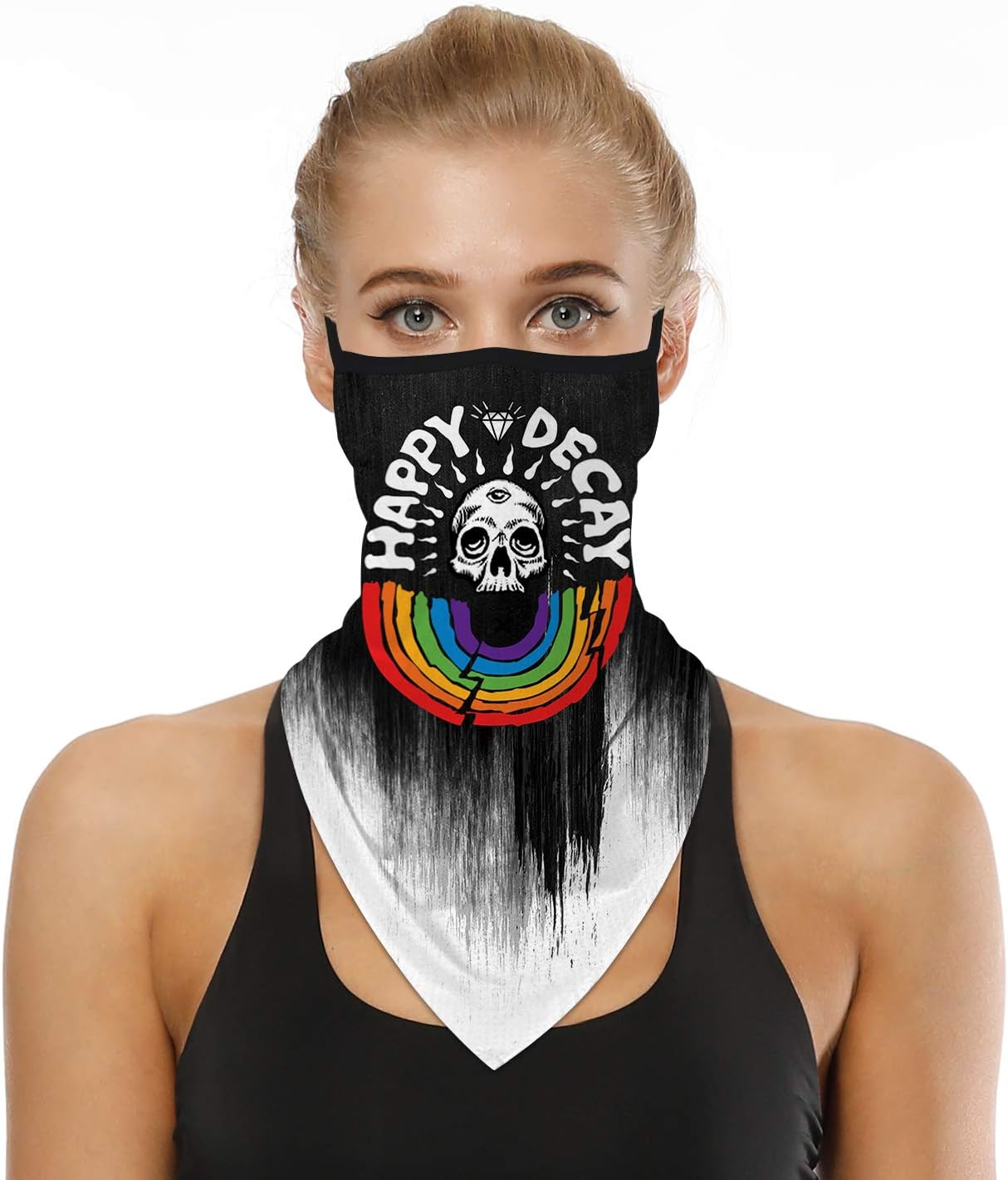 LOLONG Face Bandana Ear Loops Stylish Men Women Neck Gaiters for Dust Wind Motorcycle