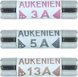 AUKENIEN BS1362 Fuse Assortment 3A 5A 13A 60pcs 240V 6.3x25mm Ceramic view 2