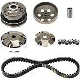 GY6 50cc Performance Clutch Kit, fit for GY6 50cc 4 Stroke 139QMB Engine Scooter ATV, include Front Clutch Assembly and Variator Assembly with 669 belt