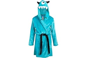 ONLY BOYS Bathrobe - Plush Fleece Bathrobe: Crocodiles, Sharks, Dinosaurs, Ninjas (6-14)