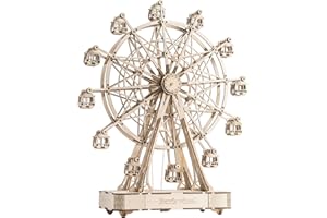 Rowood 3D Puzzles for Adults, Model Kits for Adults, Wooden Music Box,DIY Craft Kits for Adults Teen Boy Gifts on Birthday Christmas - Ferris Wheel (232 PCS)