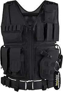 GLORYFIRE Tactical Vest Modular Assault Vest Law Enforcement Vest Adjustable Lightweight Breathable Combat Training Vest