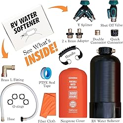 NPGLOBAL RV Water Softener Portable - 16,000