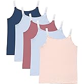Hanes Girls Originals Tween Underwear Crop Cami Pack, Fashion Assorted, 5-Pack