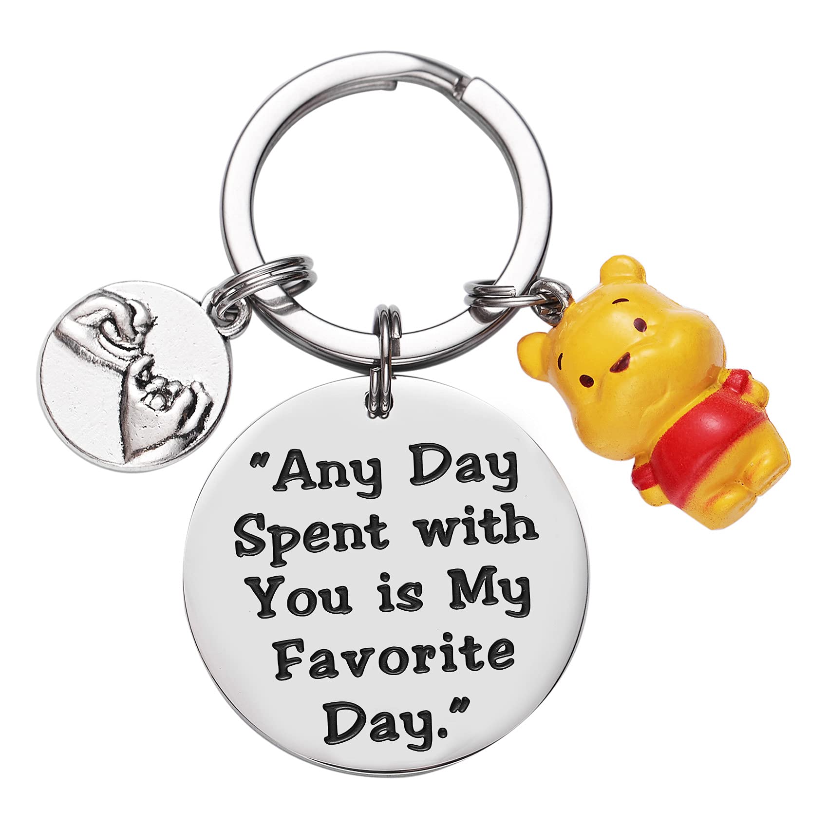 Tawdull Winnie the Pooh Keychain Friendship Gifts Any Day Spent