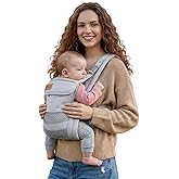 Shiaon Baby Carrier Newborn to Toddler(7-30lbs), Toddler Carrier with Adjustable Shoulder Strap, Baby Holder Carrier with Breathable Mesh Fabric, Grey