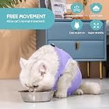 Avont Cat Recovery Suit Post Surgery Lavender M view 2