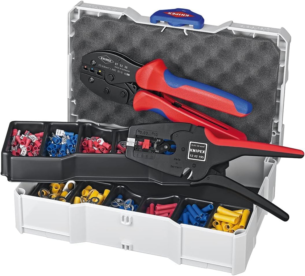 KNIPEX Crimp Assortment for Cable Connectors 14 Parts 265 mm, 97 90 22