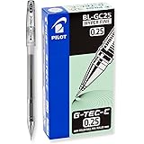 PILOT G-Tec-C Gel Ink Rolling Ball Pens, Hyper Fine Point (0.25mm), Black Ink, 12-Pack (35485)