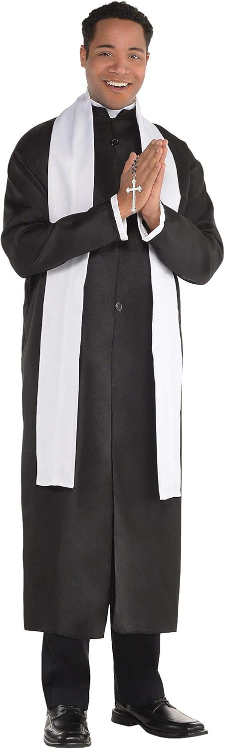 Amscan 840231 Adult Father Priest Costume Set - Standard Size: Toys & Games