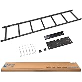 ICC Cable Runway Ladder Rack System, 5 FT Rack-to-Wall Kit, Black, 1-Pack | 16-gauge steel construction, overhead pathway management, data center telecom room and IT network installations, Made in USA