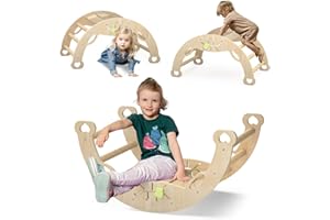 KidsBuddy Pikler Arch Climbing Toys for Toddlers 1-3 Indoor Baby Climbing Gym Toddler Montessori Toys Wooden Climbing Toys