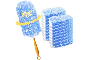 FRESCARES Duster Refills Compatible with Swiffer,Static Dust Removal Brush Disposable Replacement Head for Dusting Electronics,Furniture,Blinds,Ceiling Fans
