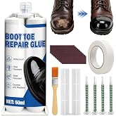 OverZyn Boot Toe Protector, Flexible and Durable, Enhances Work Boot Safety | Suitable for Work Boots, Safety Shoes, Hiking Boots boot toe guard, Repairs worn areas, protects toe tips