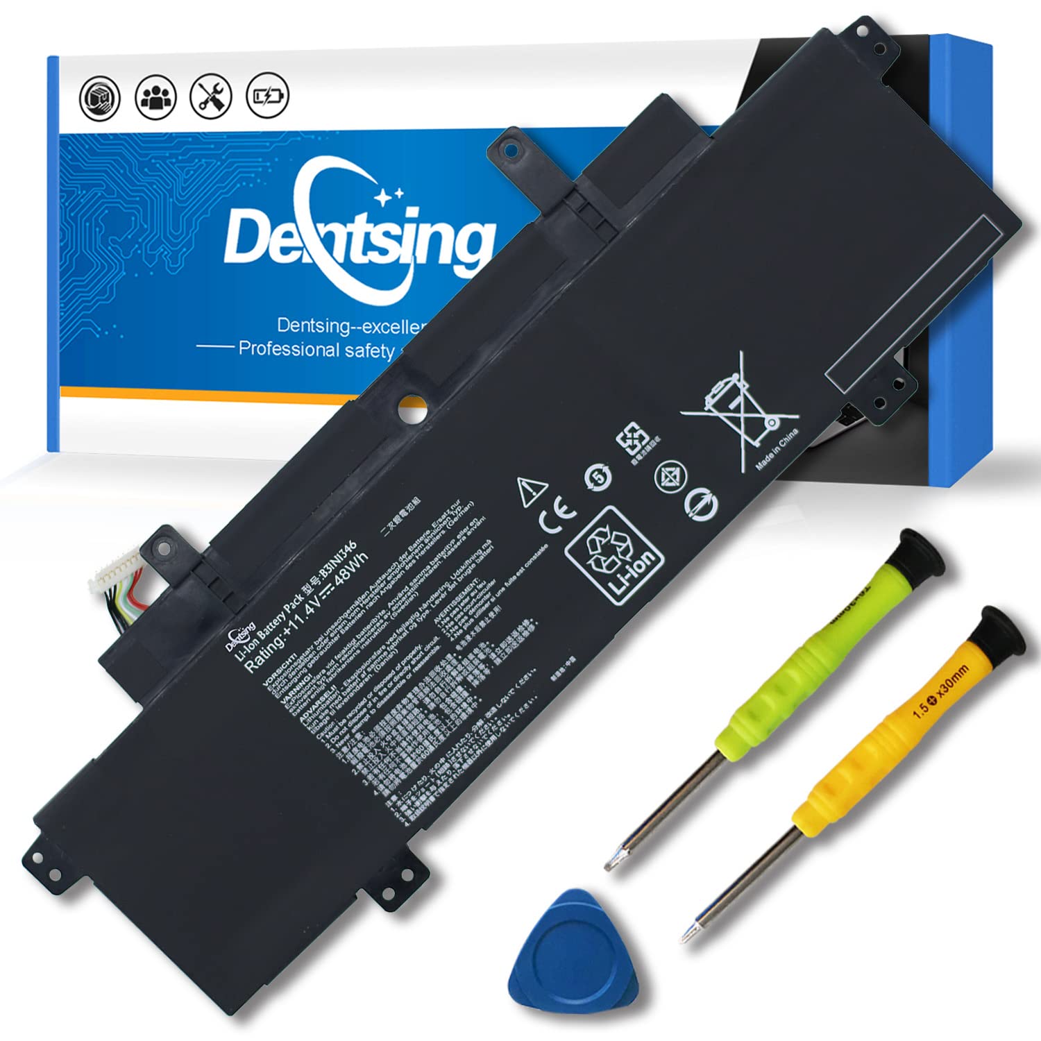 Photo 1 of Dentsing B31N1346 Battery for ASUS CHROMEBOOK C300 C300M C300MA C300MA-DB01 C300MA-DH02 13.3" C300SA C301SA Series 0B200-01010000M 0B200-01010000 11.4V 48Wh