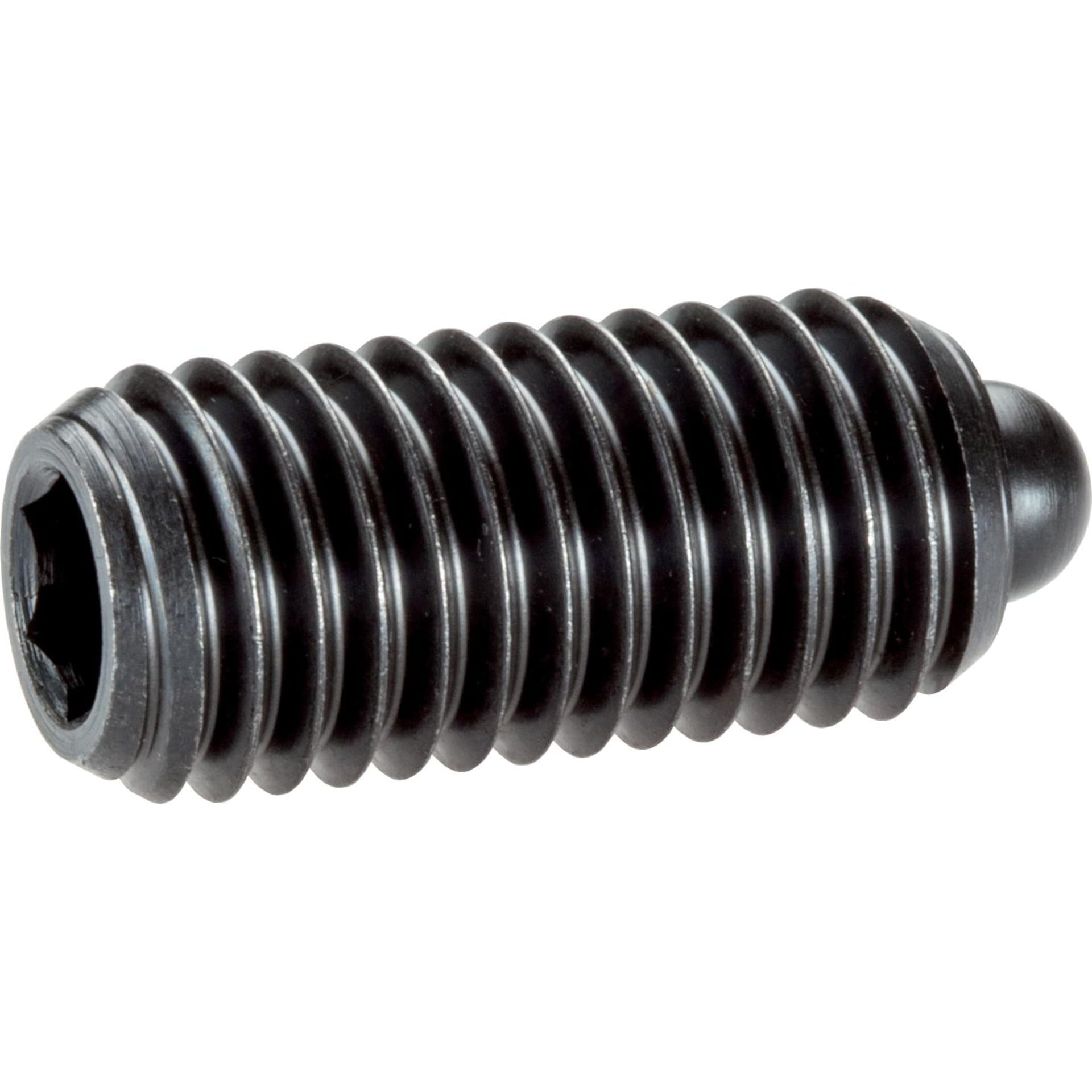 HALDER 22030.0105 Pack of 10 Spring Pressure Pieces with Bolt and Hex Socket/Machine Steel, Standard Spring Force, d1 = M5