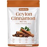 Jqewlg Metabolae Ceylon Cinnamon - 300 Softgels, 12:1 Concentrated Cinnamon Extract with MCT Oil, High Absorption Formula, Daily Wellness Support Supplement, Non-GMO &amp; Gluten-Free