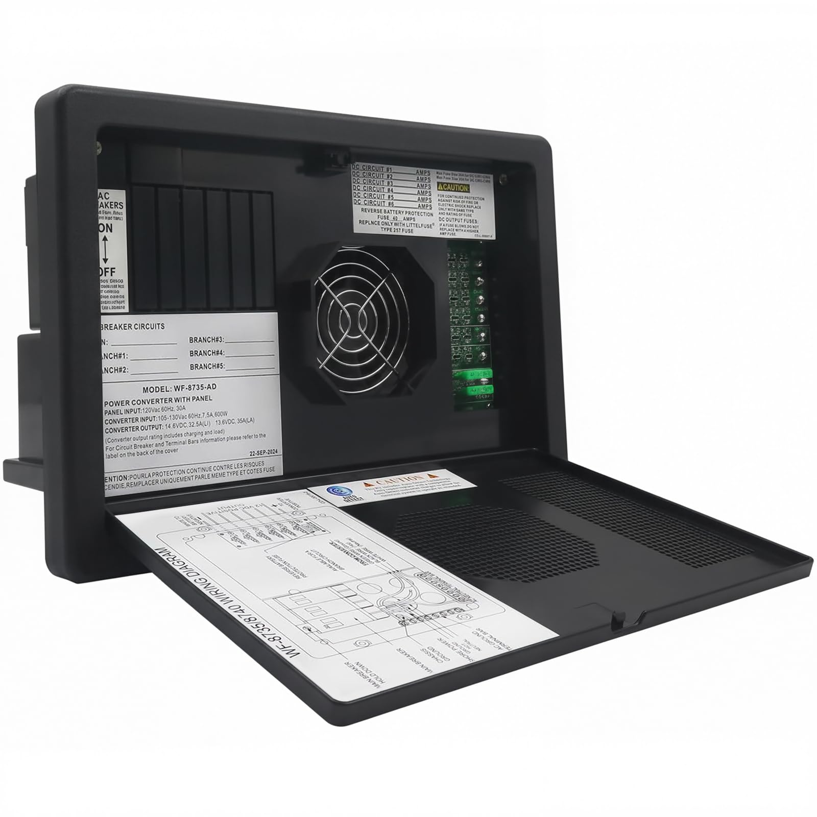 Photo 1 of WF-8735-AD RV Converter, 30 Amp Power Center with Automatic Detection,35 Amp DC Output,8735 Converter, Stable Performance Campervans, Caravans, and Travel Trailers,2 Year Warranty