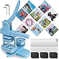 Square Photo Magnet Button Maker Kit - 2'' x 2'' Press Machine With 100 Set Making Supplies, DIY Fridge Badge, for Crafting, Home Use, Business