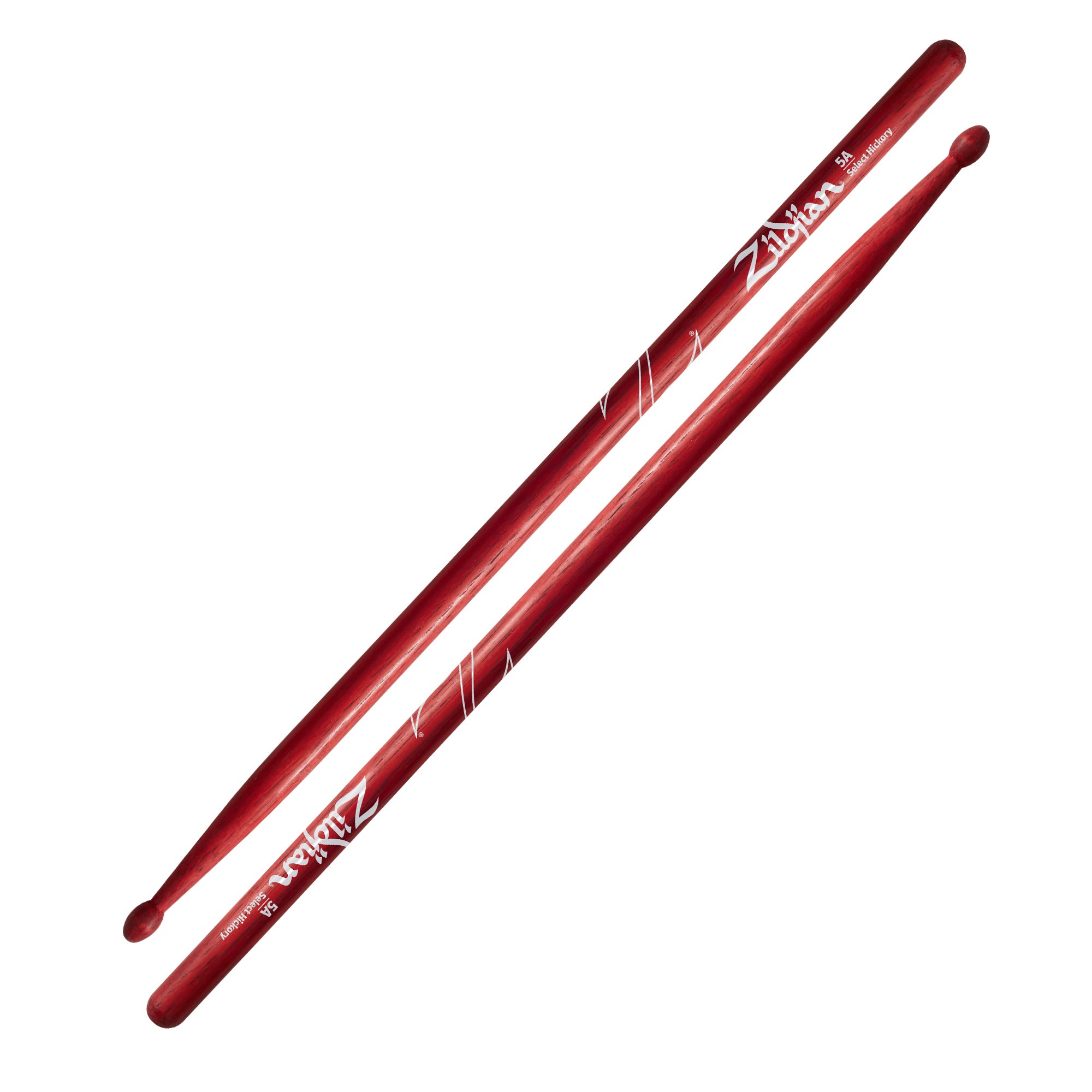 Zildjian Z5AR 7A Hickory Drumsticks - Hickory Tip - Black DIP, Red