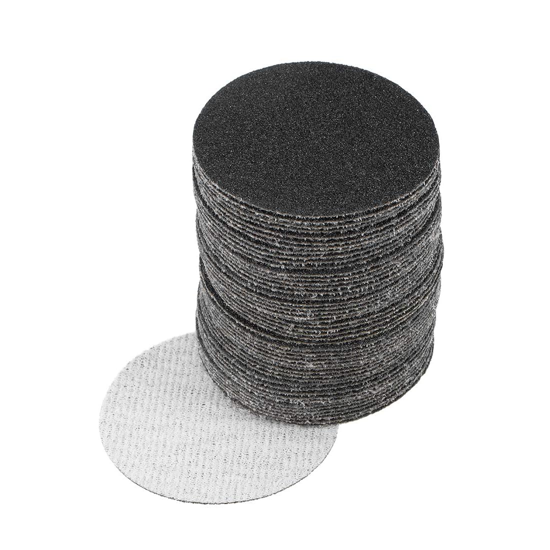 TA-VIGOR 50Pcs 50mm Wet and Dry Sanding Discs, 100 Grit 2 Inch Hook and Loop Sandpaper Electrostatic Sand Planting Silicon Carbide Sanding Discs